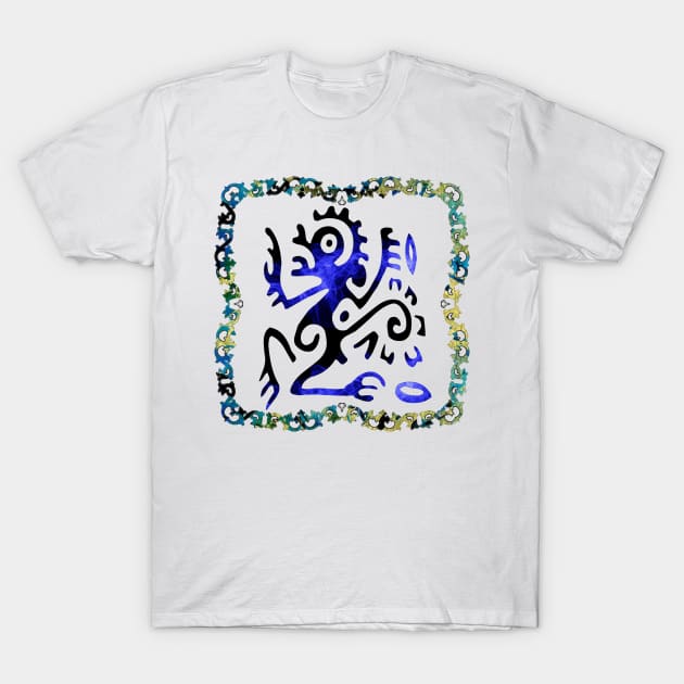 Tribal Native American Ancient Symbol T-Shirt by Nisuris Art